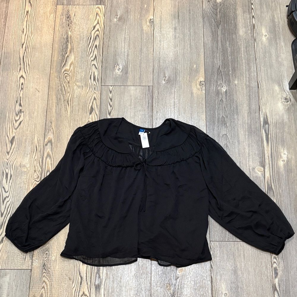Old Navy Elegant Black Sheer Women's Top